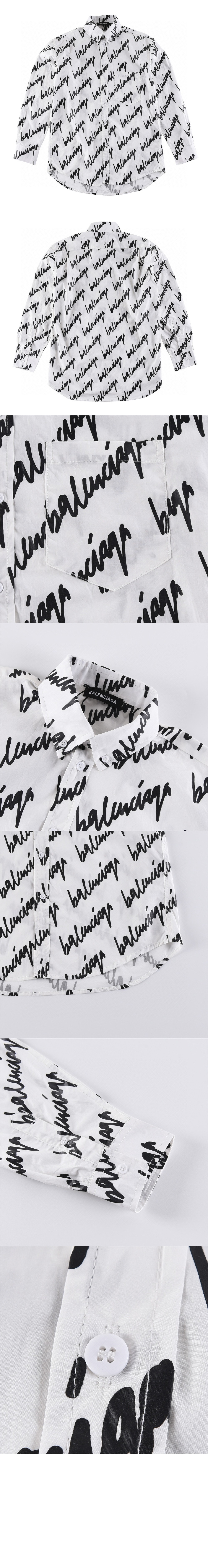 발렌시아가 뉴 스크리블 셔츠