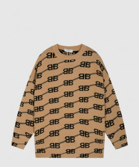 발렌시아가 프린트 니트 톱