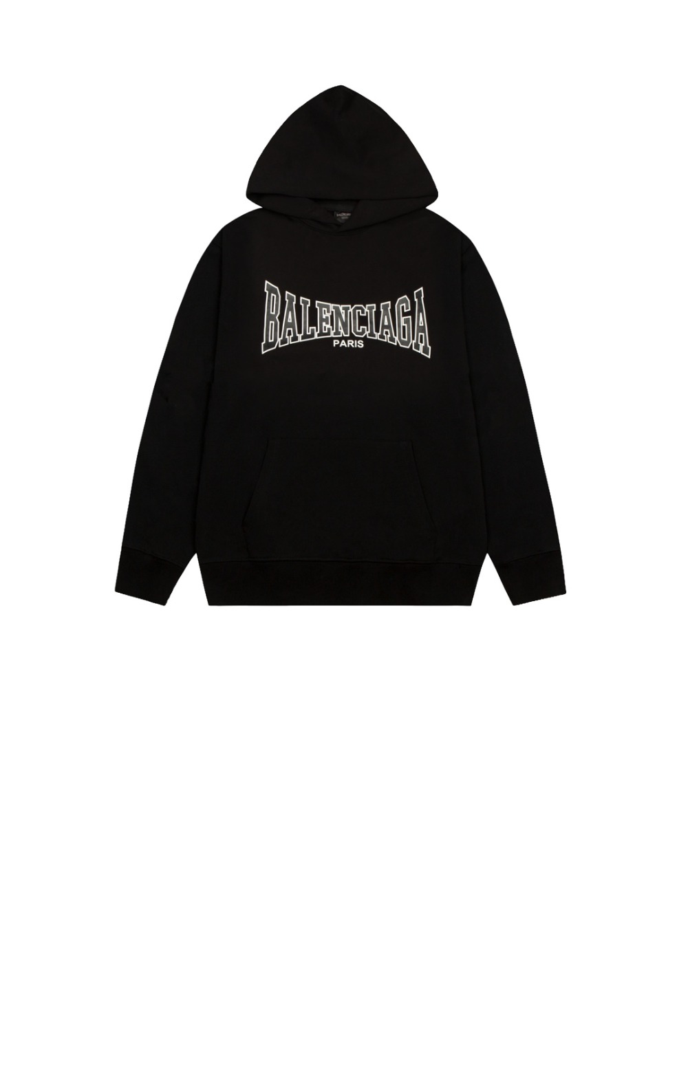 발렌시아가 로고 프린팅 코튼 후드