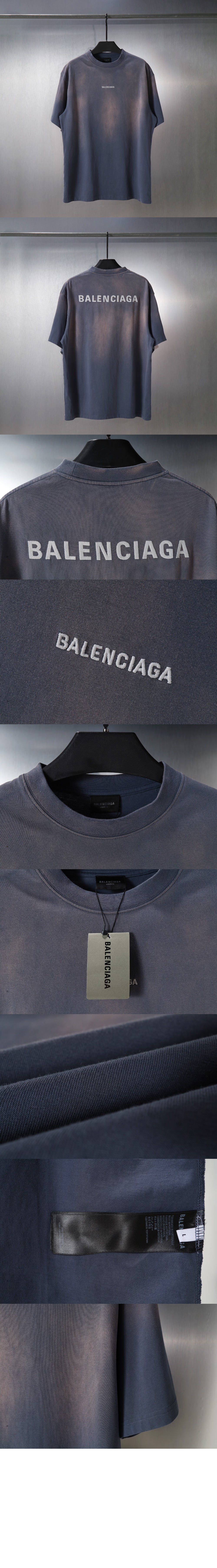 발렌시아가 로고 프린트 반팔