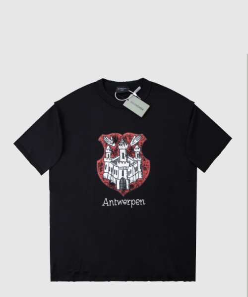 발렌시아가 로고 프린트 반팔