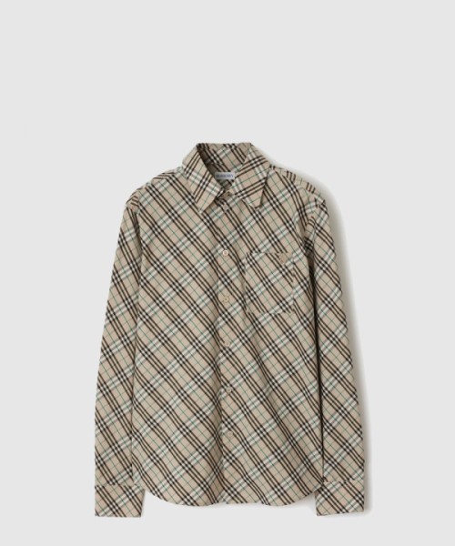 버버리 체크 코튼 셔츠