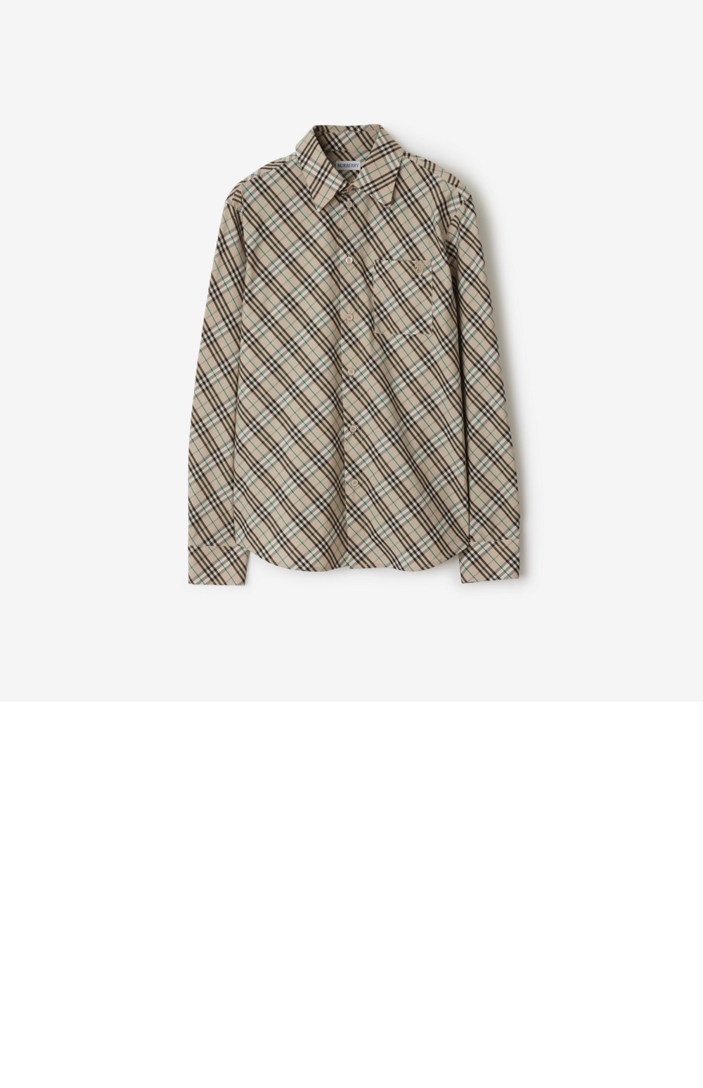 버버리 체크 코튼 셔츠