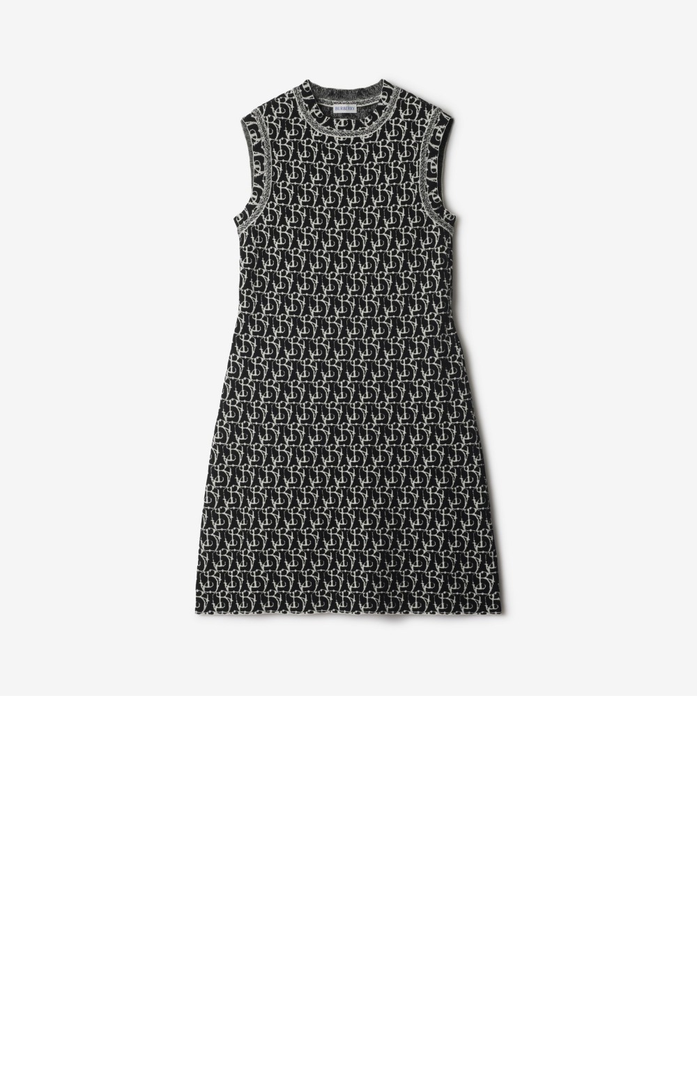 버버리 라인 참 패턴 울 블렌드 드레스