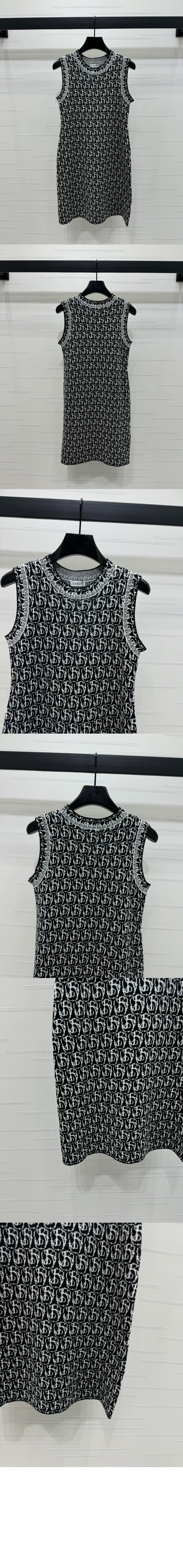 버버리 라인 참 패턴 울 블렌드 드레스