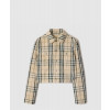 버버리 크롭 체크 데님 재킷