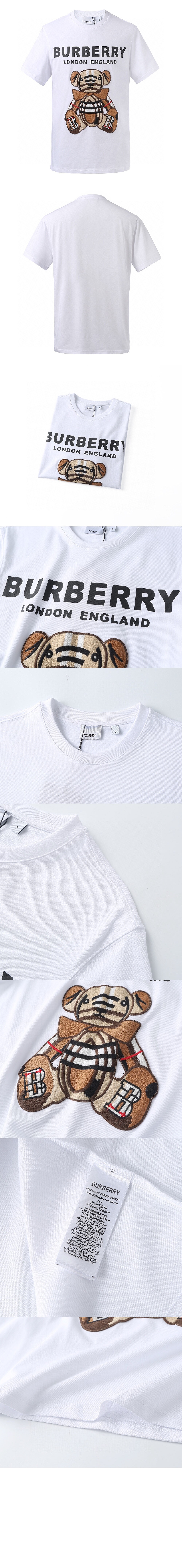 버버리 곰돌이 면 티