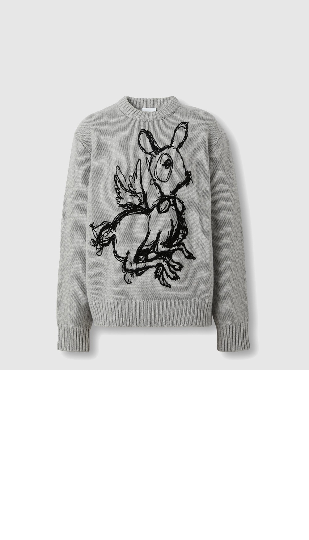 버버리 사슴 울 니트