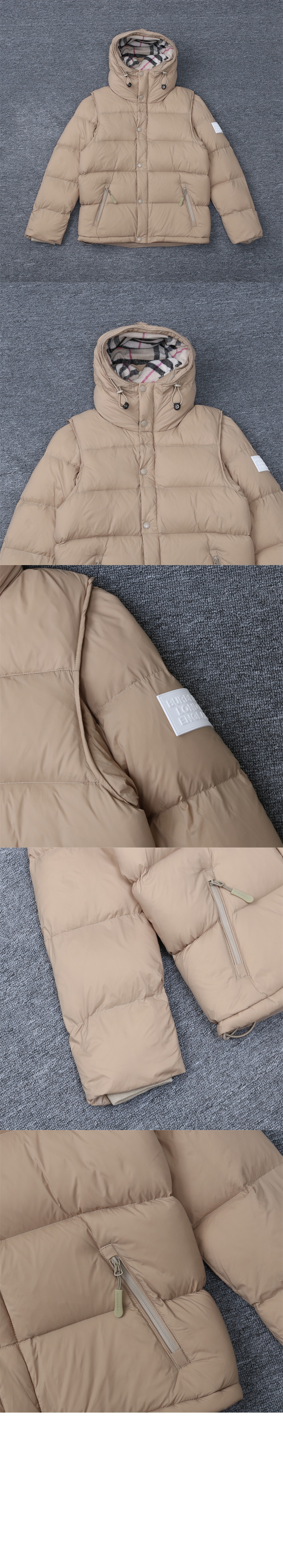 버버리 디태처블 슬리브 퍼퍼 재킷