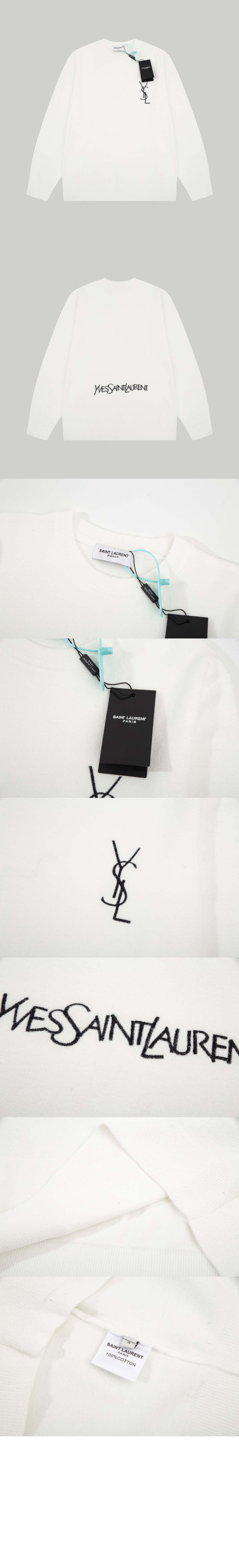 생로랑 플라워 코튼 톱