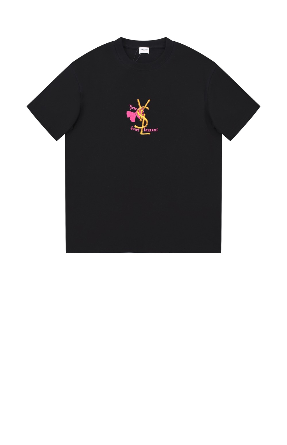 생로랑 로고 프린트 반팔