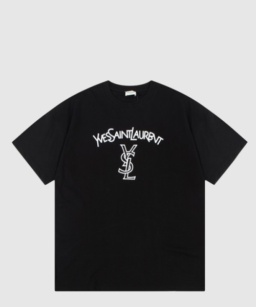 생로랑 로고 프린트 반팔