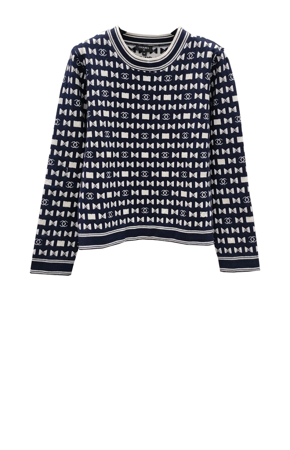 샤넬 로고 니트 상의