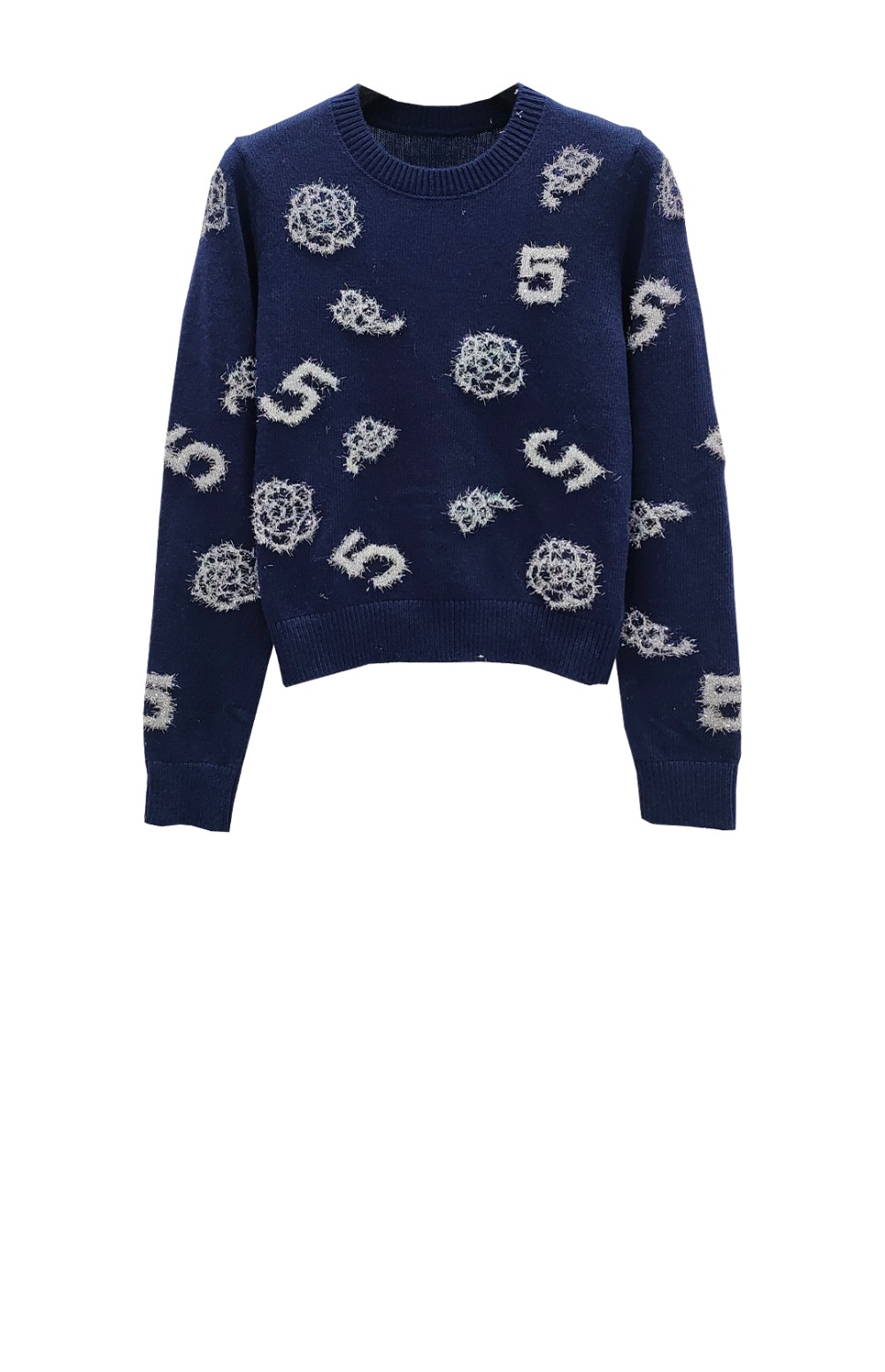 샤넬 로고 니트 상의