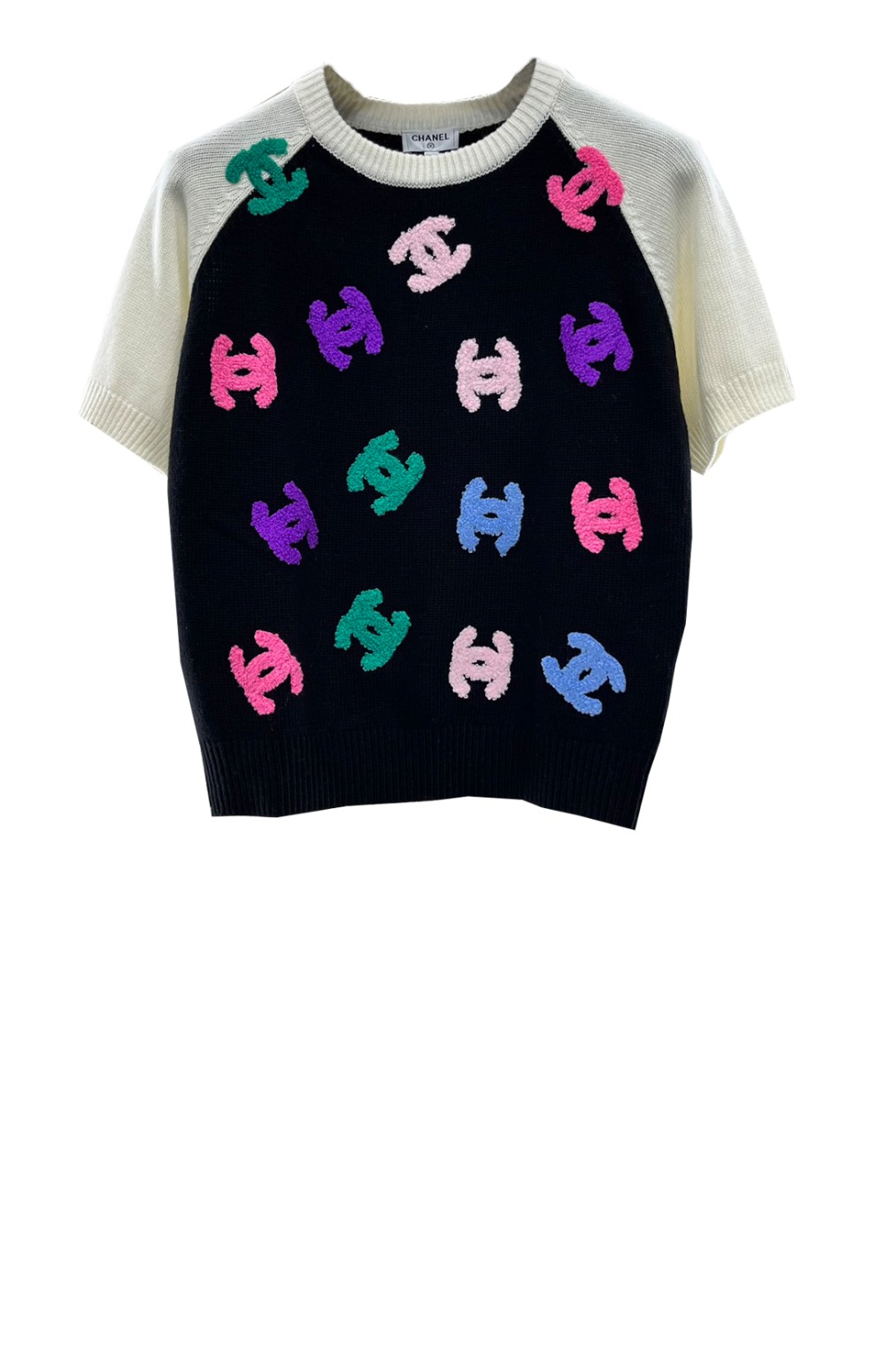 샤넬 로고 니트 상의