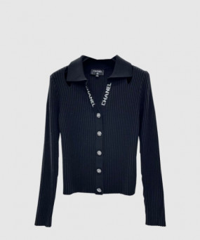 샤넬 로고 니트 상의