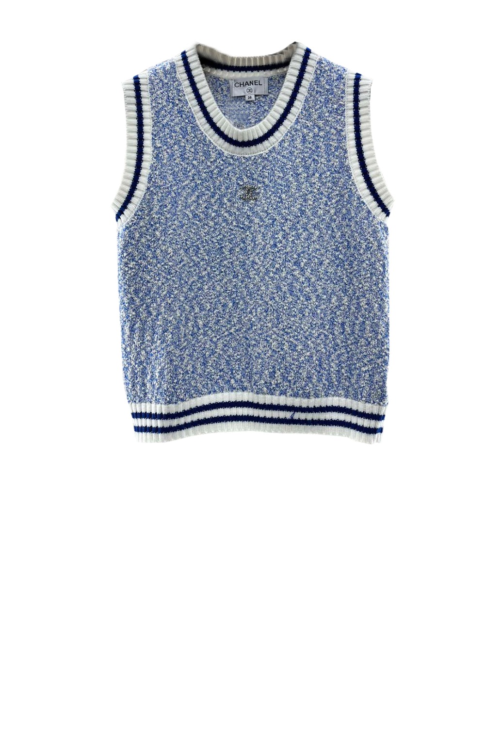 샤넬 로고 니트 상의