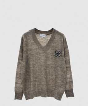 샤넬 로고 니트 상의