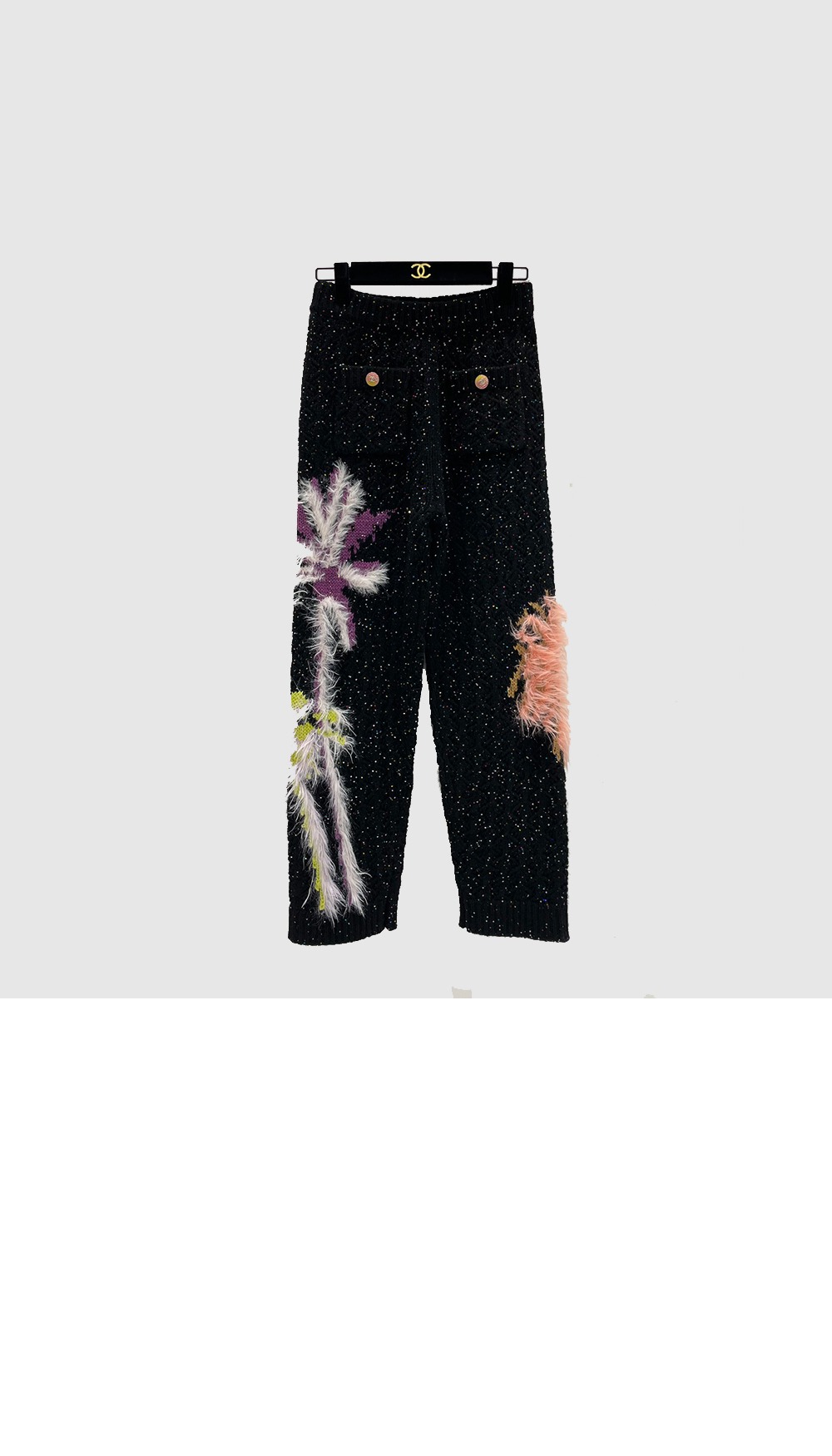 샤넬 로고 캐주얼 팬츠