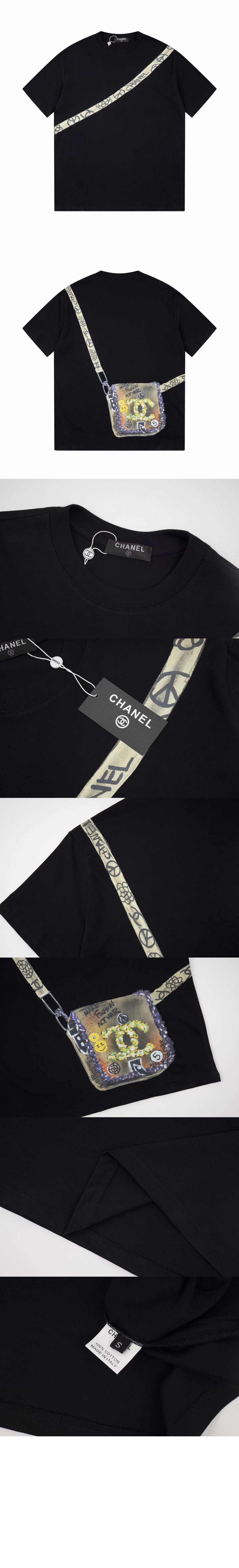 샤넬 로고 프린트 반팔