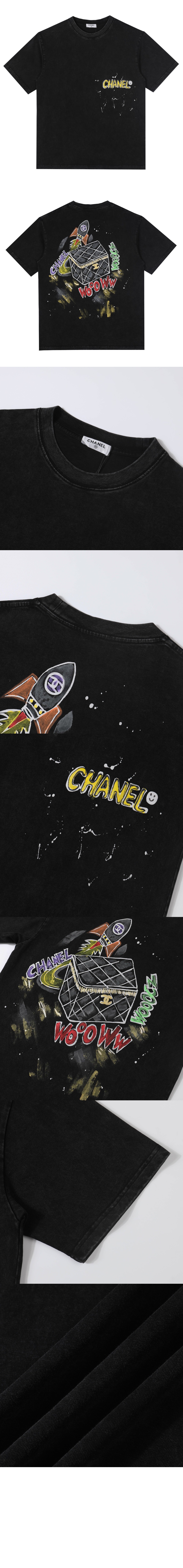 샤넬 로고 프린트 반팔