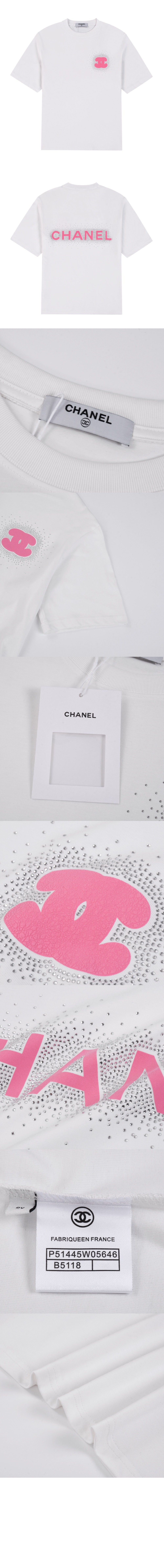 샤넬 로고 프린트 반팔
