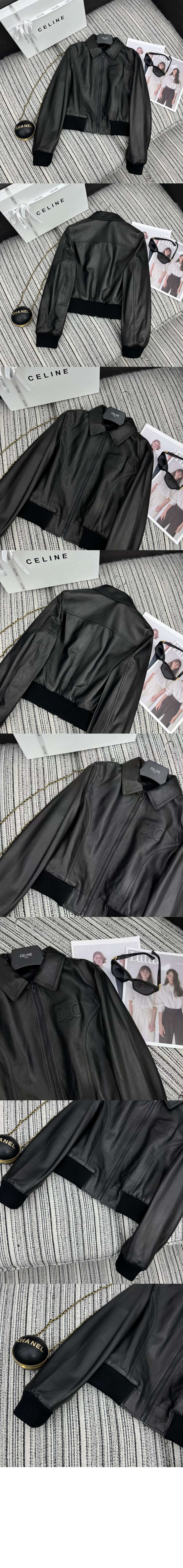 셀린느 트리옹프 블루종 재킷