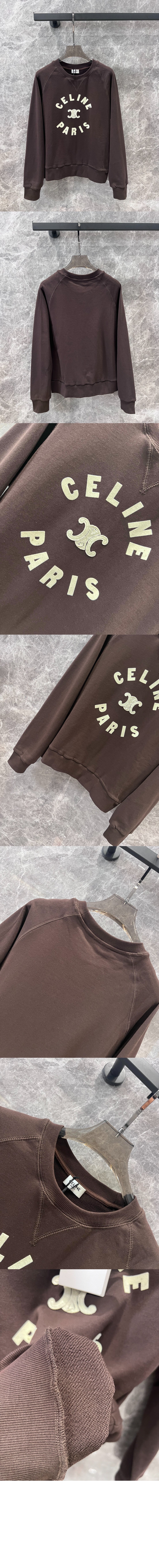 셀린느 트리옹프 스웨트셔츠 코튼 플리스