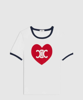 셀린느 로고 프린트 반팔