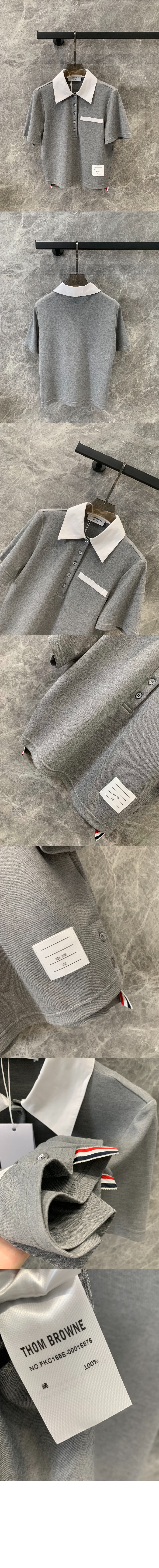 톰브라운 프린트 니트 톱