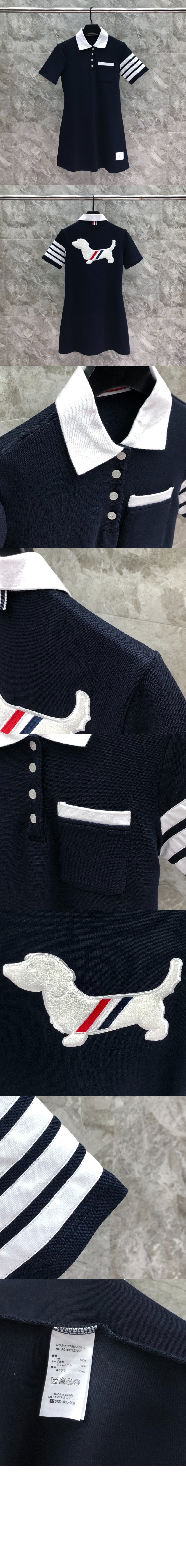 톰브라운 플라워 프린트 원피스