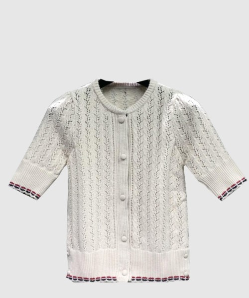 톰브라운 프린트 니트 톱