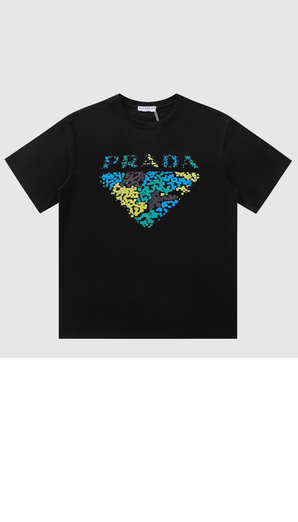 프라다 플라워 코튼 톱