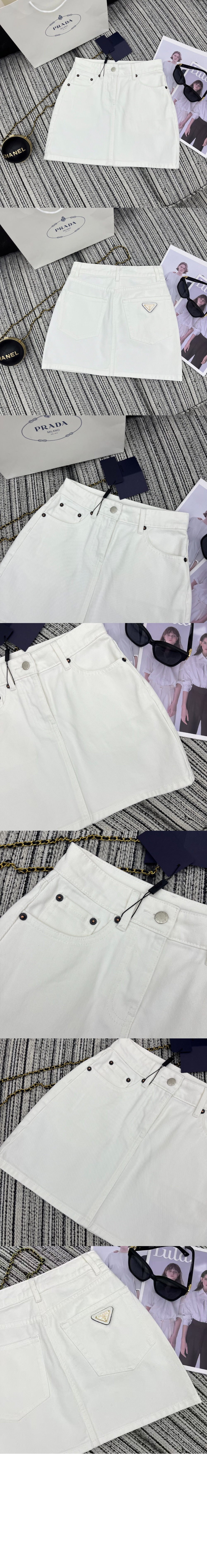 프라다 데님 미니스커트