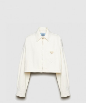 프라다 크롭 오가닉 데님 재킷