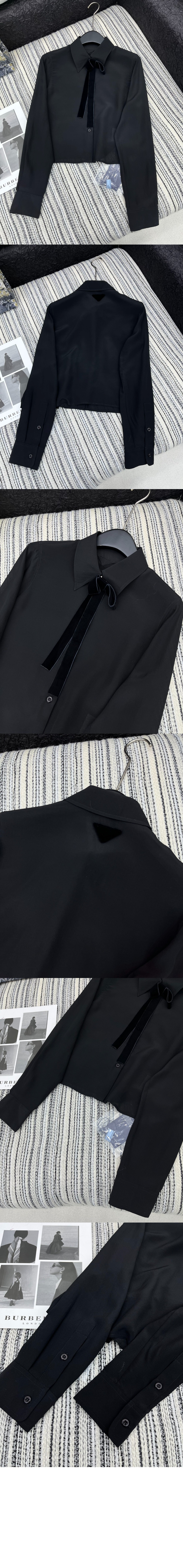 프라다 크레이프 드 신 셔츠