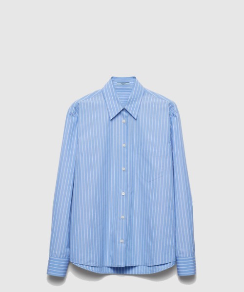 프라다 로고 프린트 셔츠 톱