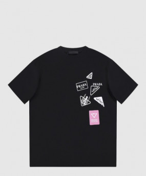 프라다 플라워 코튼 톱