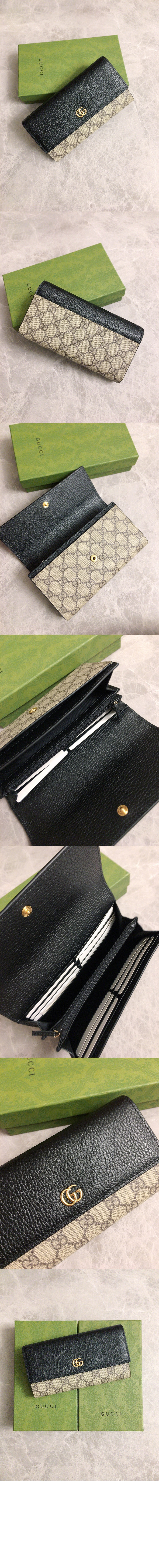 구찌 GG 마몽 레더 장지갑 456116