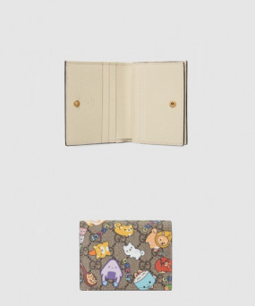 구찌 애니멀 프린트 카드지갑 736784