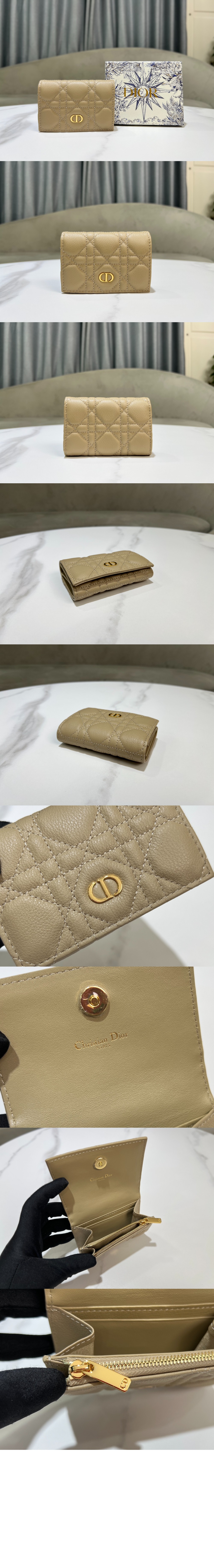 디올 Dior Caro Glycine 지갑 S5132