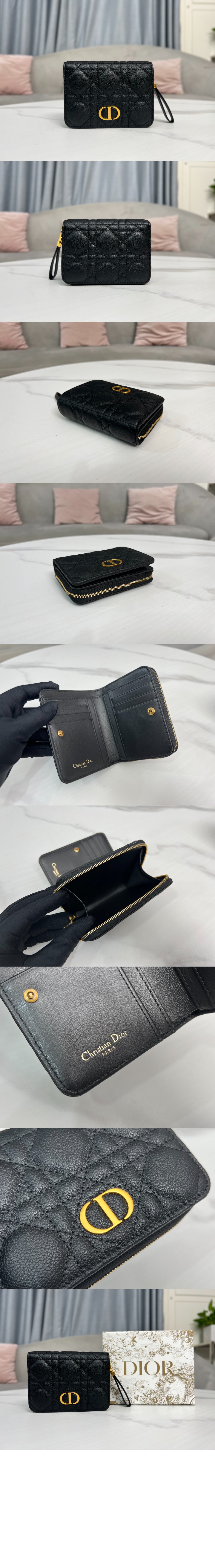 디올 컴팩트 지퍼 반지갑 S5032