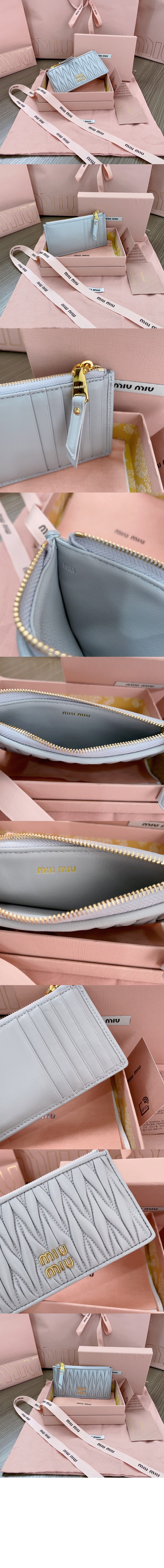 미우미우 마테라쎄 나파 가죽 엔벨로프 지갑 5MB006