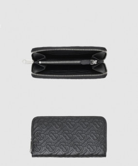 버버리 송아지 가죽 엠보 지퍼 지갑 80176521