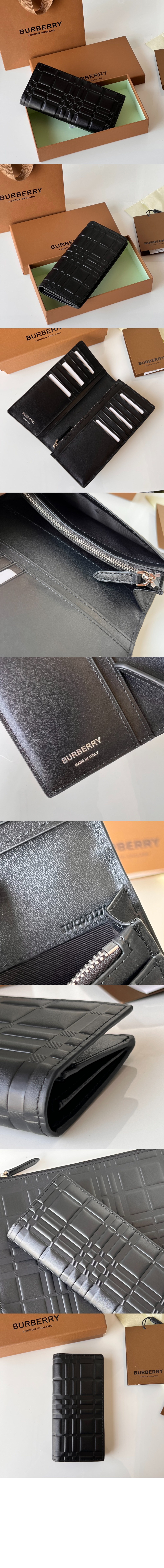 버버리 체크 엠보 가죽 장지갑 80548501