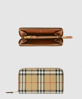버버리 체크 지퍼 지갑 80705981