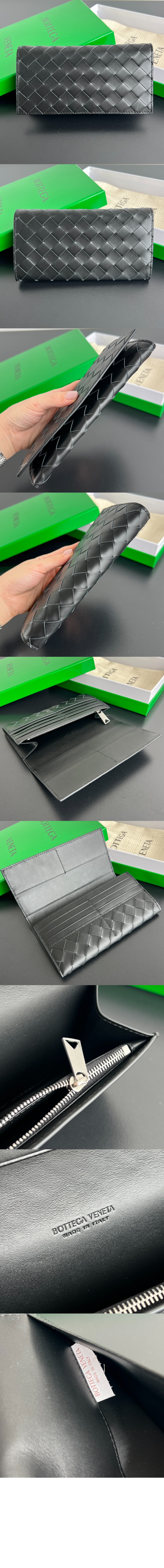 보테가베네타 동전 지갑을 갖춘 인트레치아토 장지갑 814673