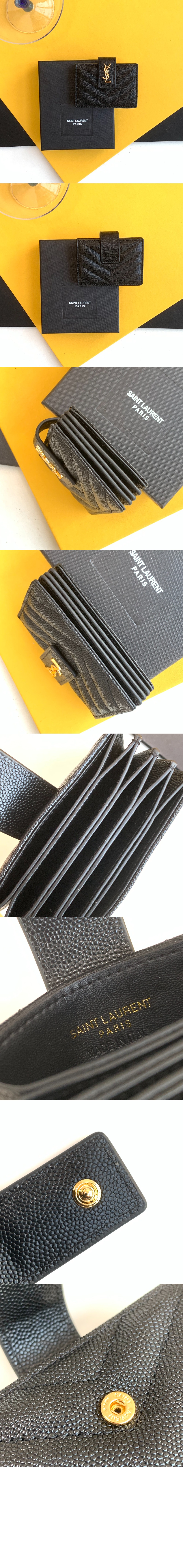 생로랑 아코디언 카드지갑 607907