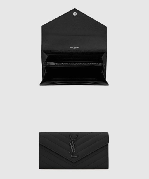 생로랑 모노그램 플랩 장지갑 372264