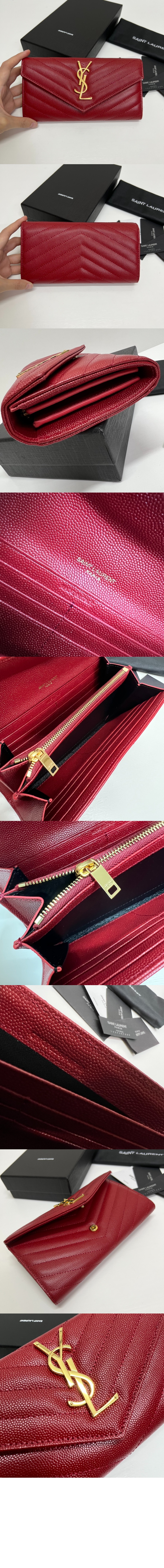 생로랑 모노그램 플랩 장지갑 372264